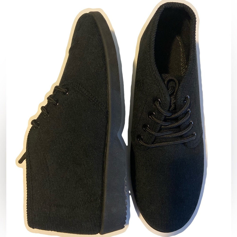 COPY - COPY - Black Corduroy Ankle Boots-Women’s Size 10W